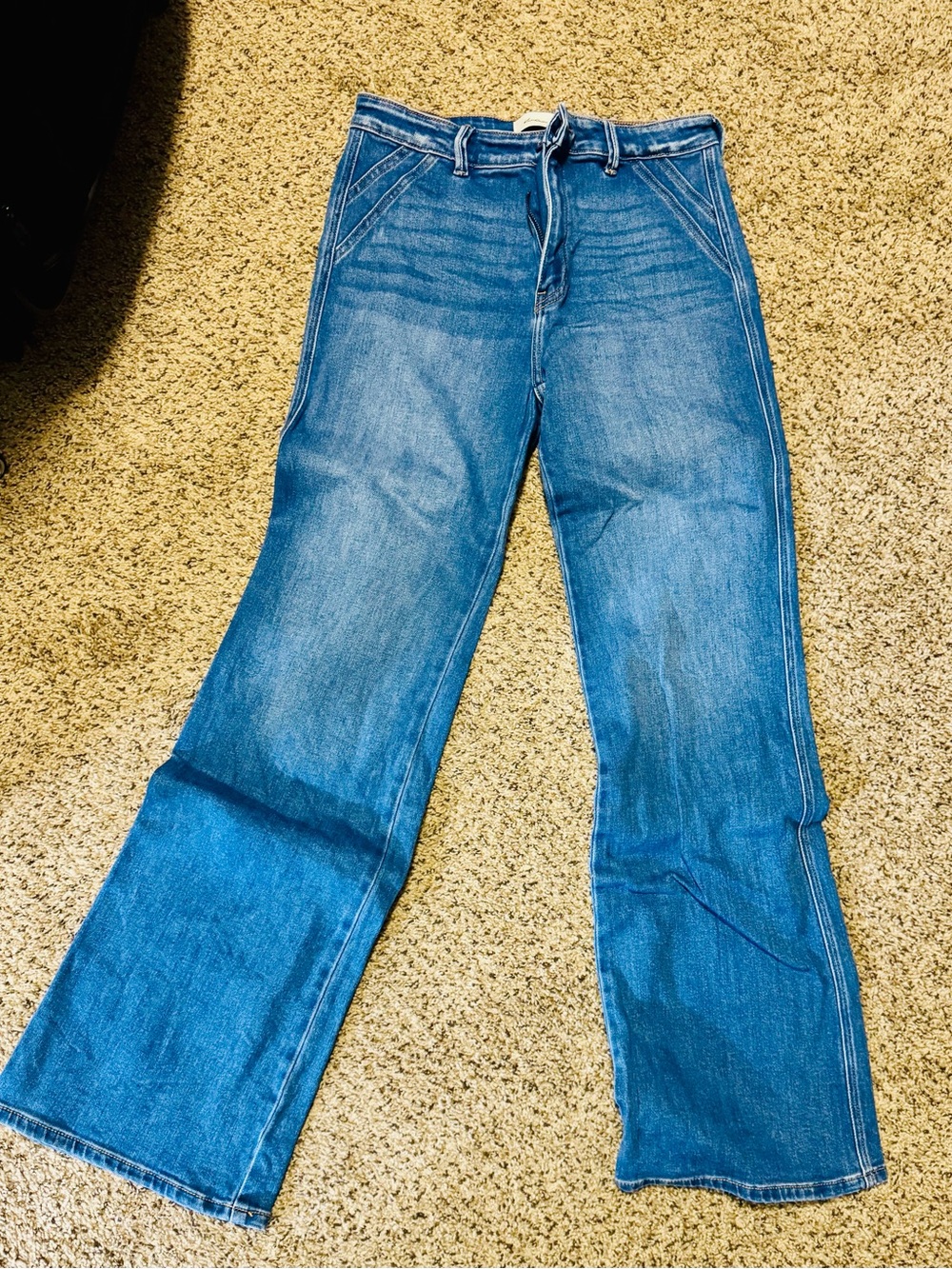 KanCan Women's Wide Leg Blue Denim Jeans